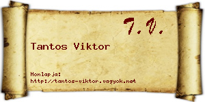 Tantos Viktor névjegykártya