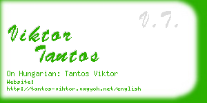 viktor tantos business card